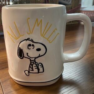 Peanuts x Rae Dunn Magenta Snoopy All Smiles Mug Yellow